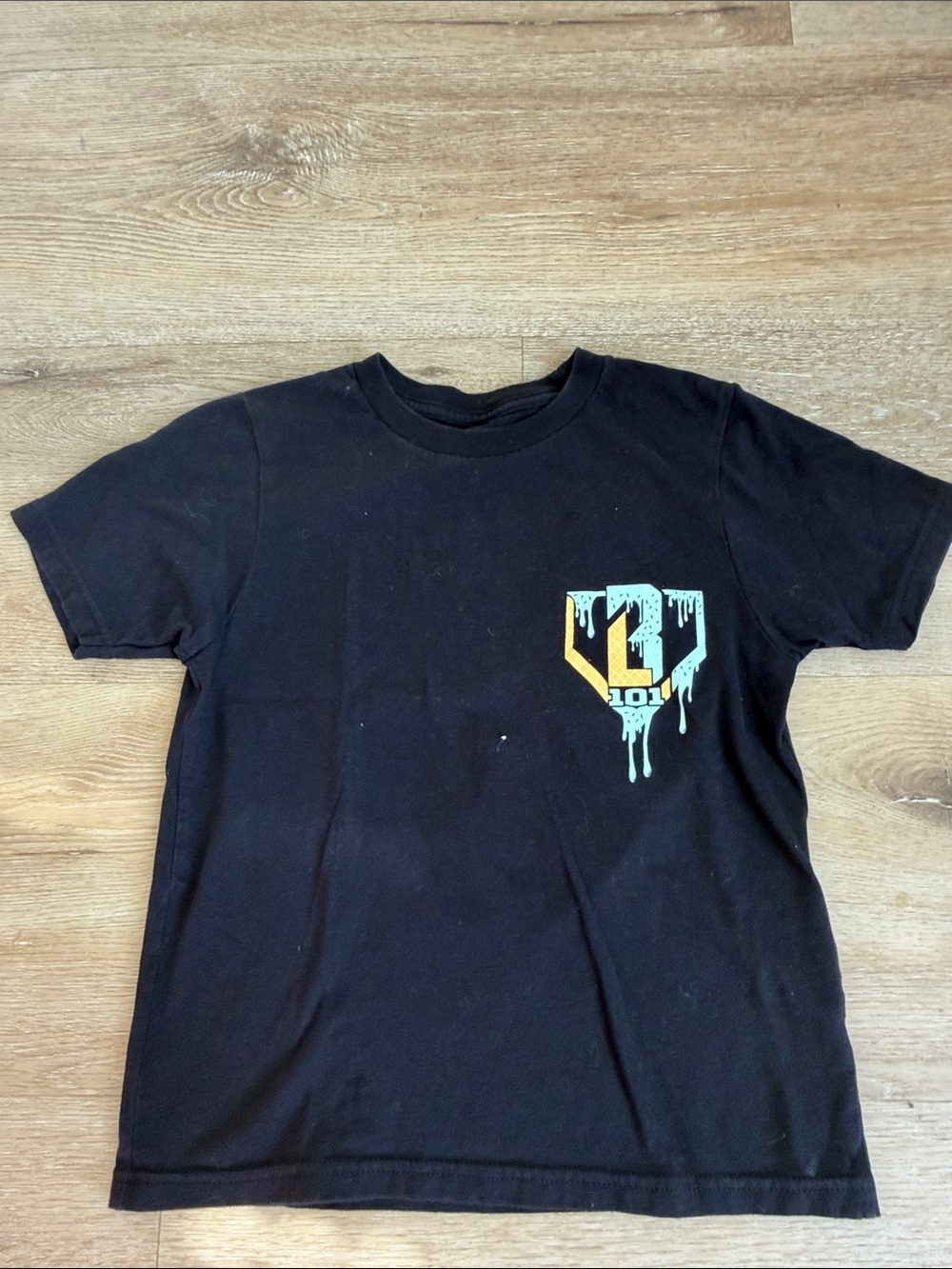Boys' Baseball Lifestyle Black Graphic Drip Logo Tee